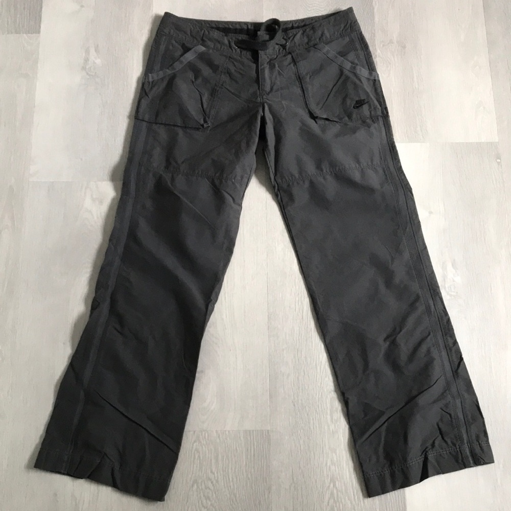NIKE WOMENS SKATER PANYS GRAY STRAIGHT LEG POCKETS S